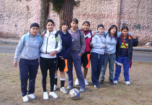Reunidas en el parque San Martin, para ir a jugar 