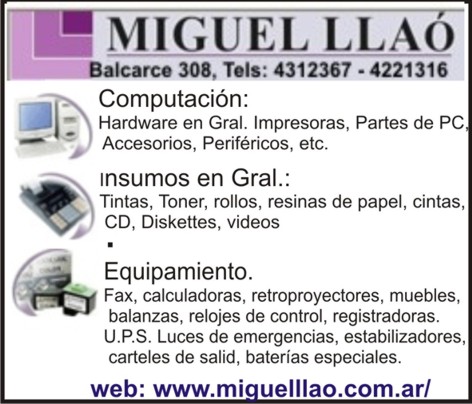Miguel Llao  Computacion /  Insumos
